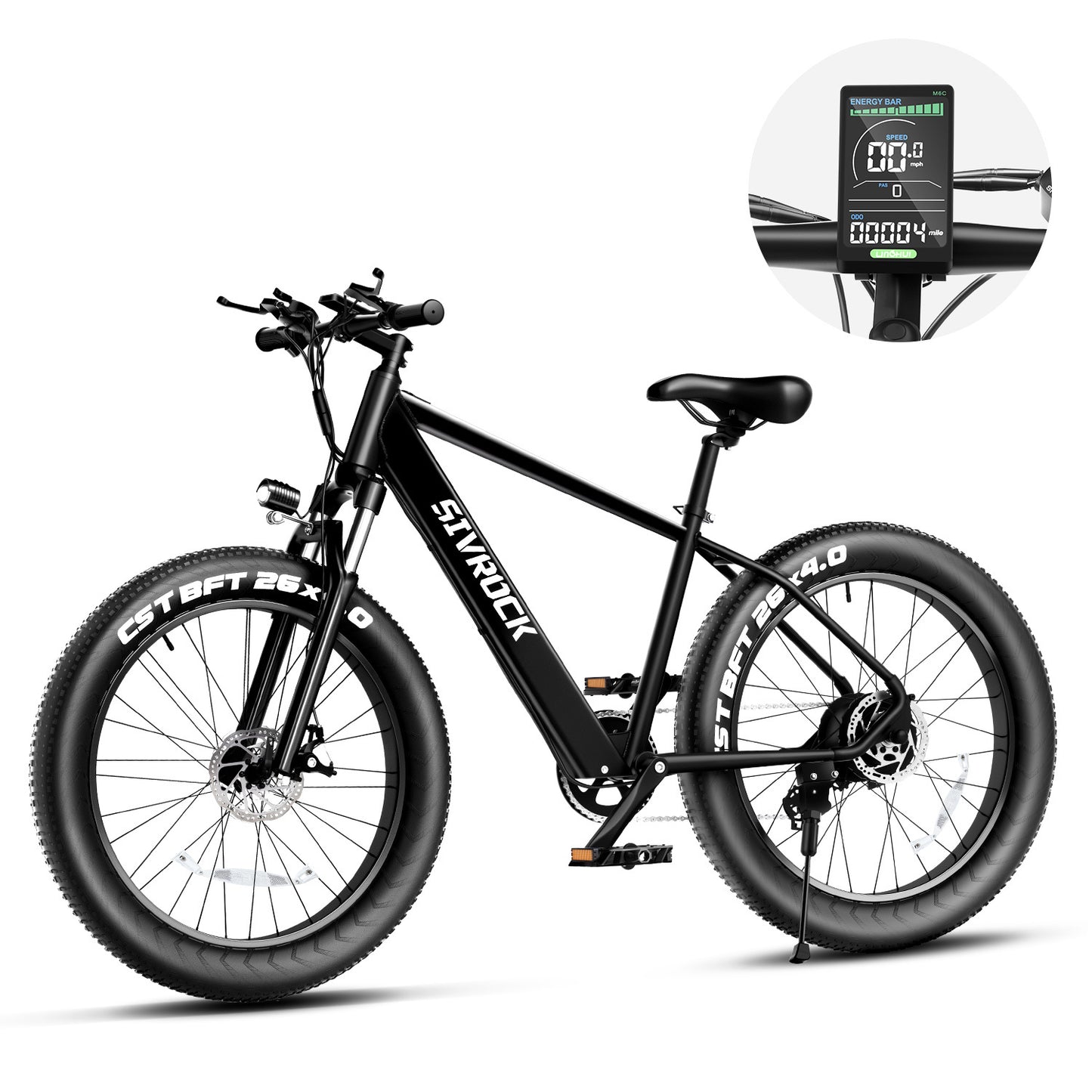 Professional Electric Bike For Adults, 26 X 4.0 Inches Fat Tire Electric Mountain Bicycle, 1000W Motor 48V 15Ah Ebike For Trail Riding, Excursion And Commute, UL And GCC Certified - Kreeam