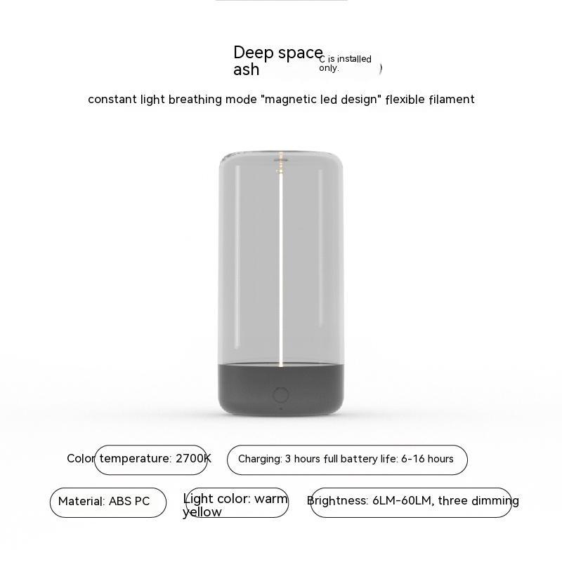 New LED Camping Light Type-c Rechargeable Portable Night Light With High Transparency And Anti Drop Creative Atmosphere Light - Kreeam