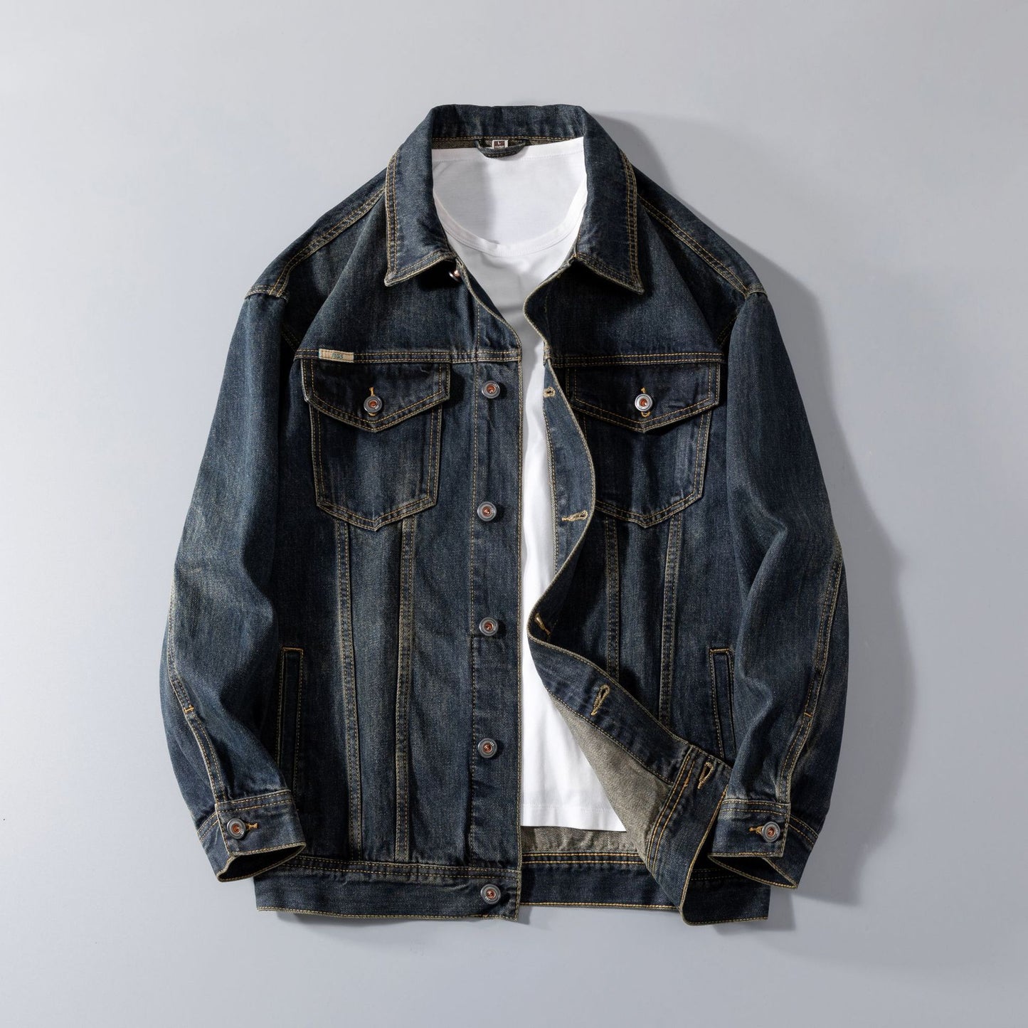 Heavy Industry Retro Denim Jacket Men - Kreeam