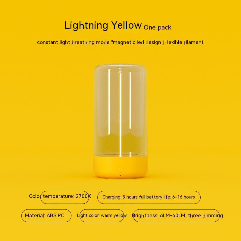 New LED Camping Light Type-c Rechargeable Portable Night Light With High Transparency And Anti Drop Creative Atmosphere Light - Kreeam