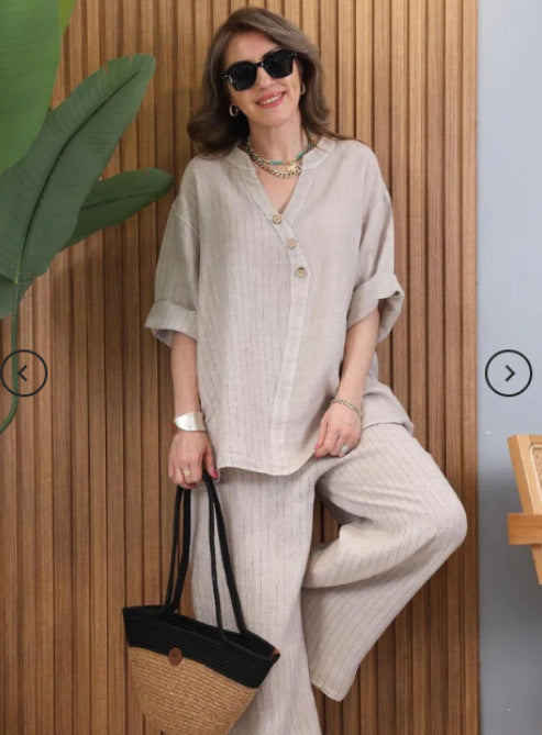 European And American Women's Clothing Casual Top Pants - Kreeam