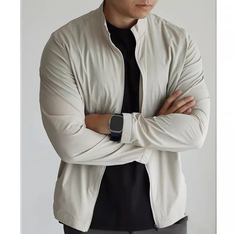 Small Stand Collar Cool Breathable Quick-drying And Portable Thin Jacket - Kreeam