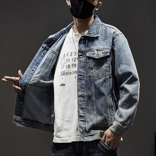Heavy Industry Retro Denim Jacket Men - Kreeam