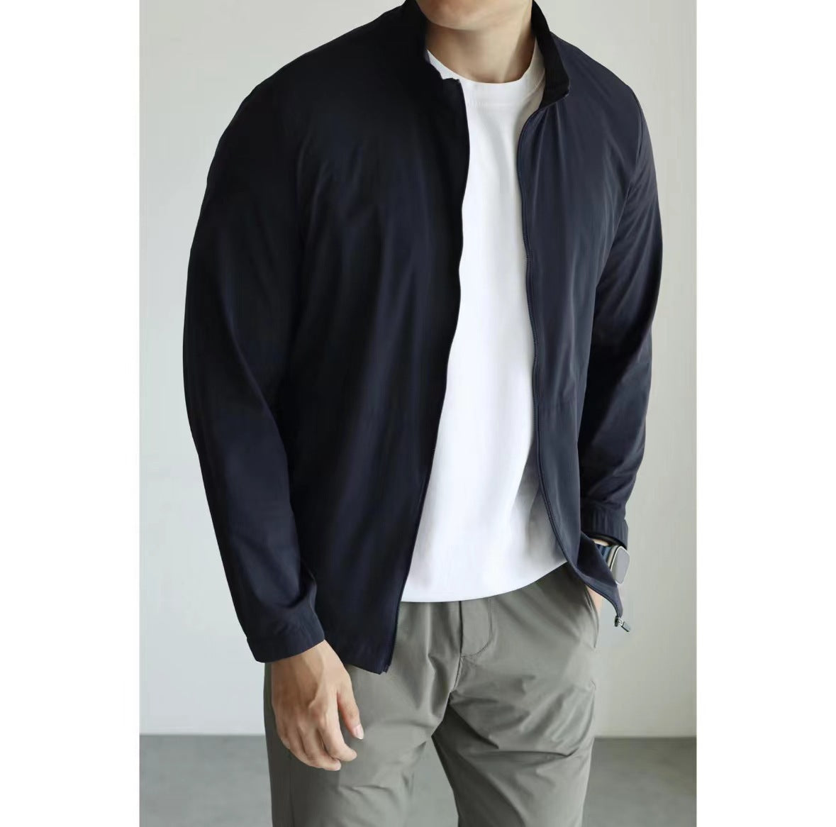 Small Stand Collar Cool Breathable Quick-drying And Portable Thin Jacket - Kreeam