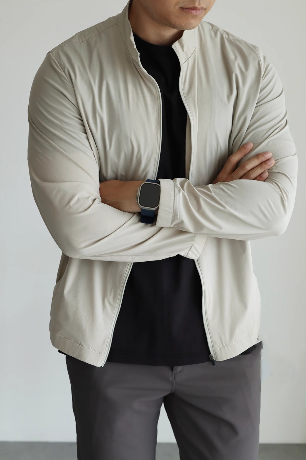 Small Stand Collar Cool Breathable Quick-drying And Portable Thin Jacket - Kreeam