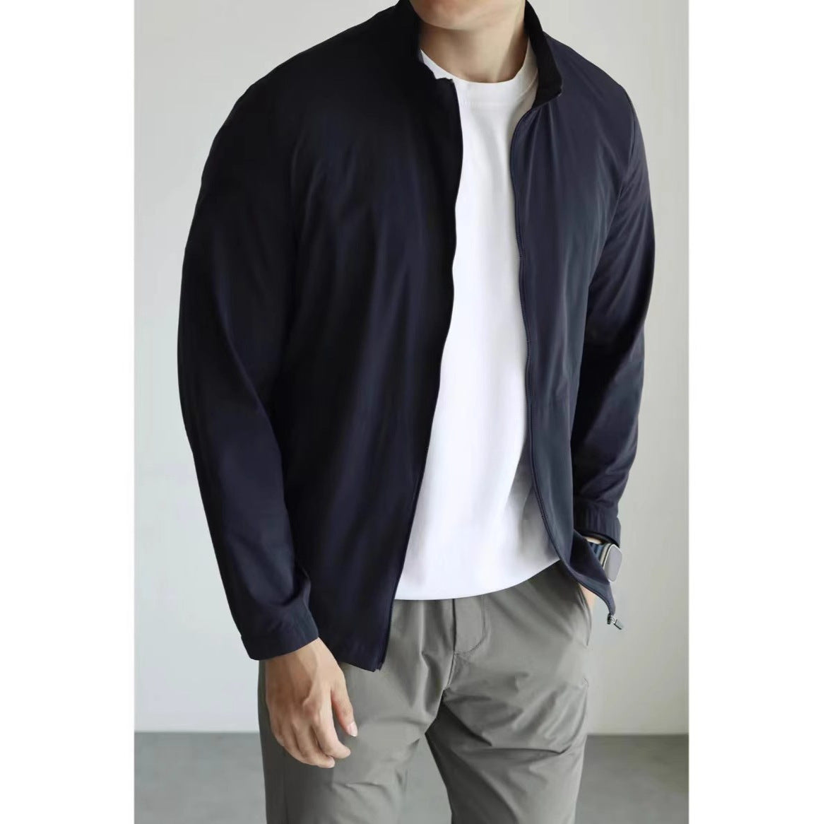 Small Stand Collar Cool Breathable Quick-drying And Portable Thin Jacket - Kreeam
