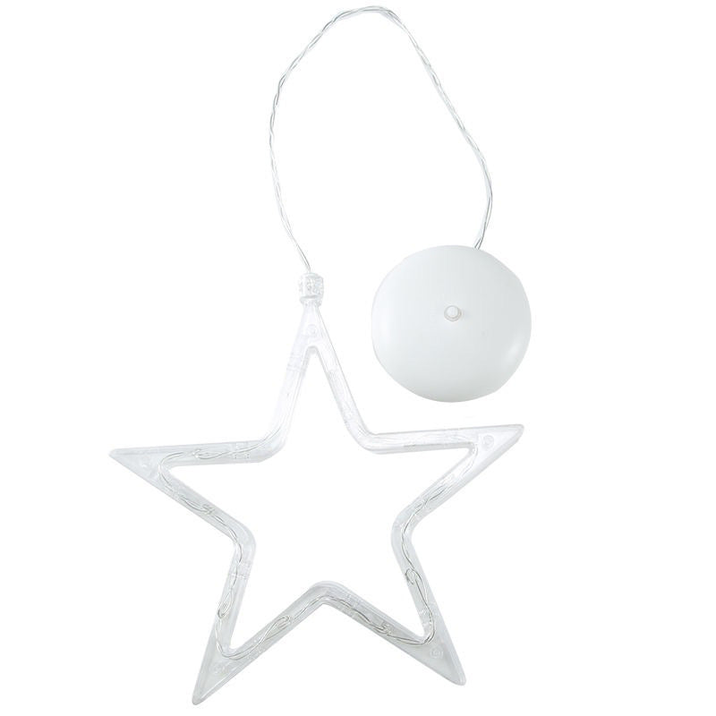 Christmas LED Suction Cup Chandelier Santa Claus Elk Snowman Lights Holiday Party Window Decor Lamps Battery Powered - Kreeam