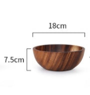 Kitchen Natural Wooden Bowl Household Fruit Bowl Salad Bowl For Home Restaurant Food Container Wooden Utensils Note The Size Hot - Kreeam