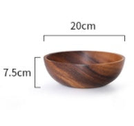 Kitchen Natural Wooden Bowl Household Fruit Bowl Salad Bowl For Home Restaurant Food Container Wooden Utensils Note The Size Hot - Kreeam
