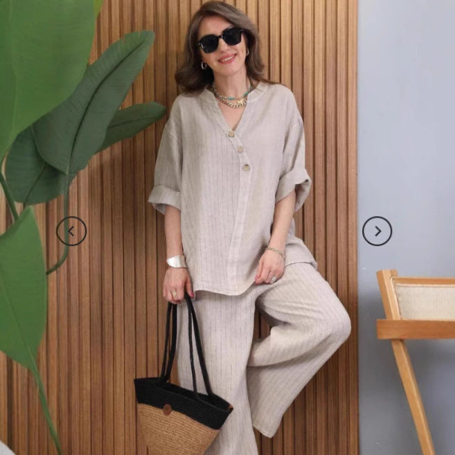 European And American Women's Clothing Casual Top Pants - Kreeam