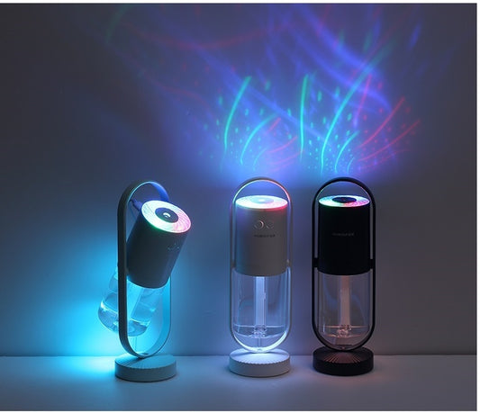 Magic Shadow USB Air Humidifier For Home With Projection Night Lights Ultrasonic Car Mist Maker Mini Office Air Purifier - Kreeam