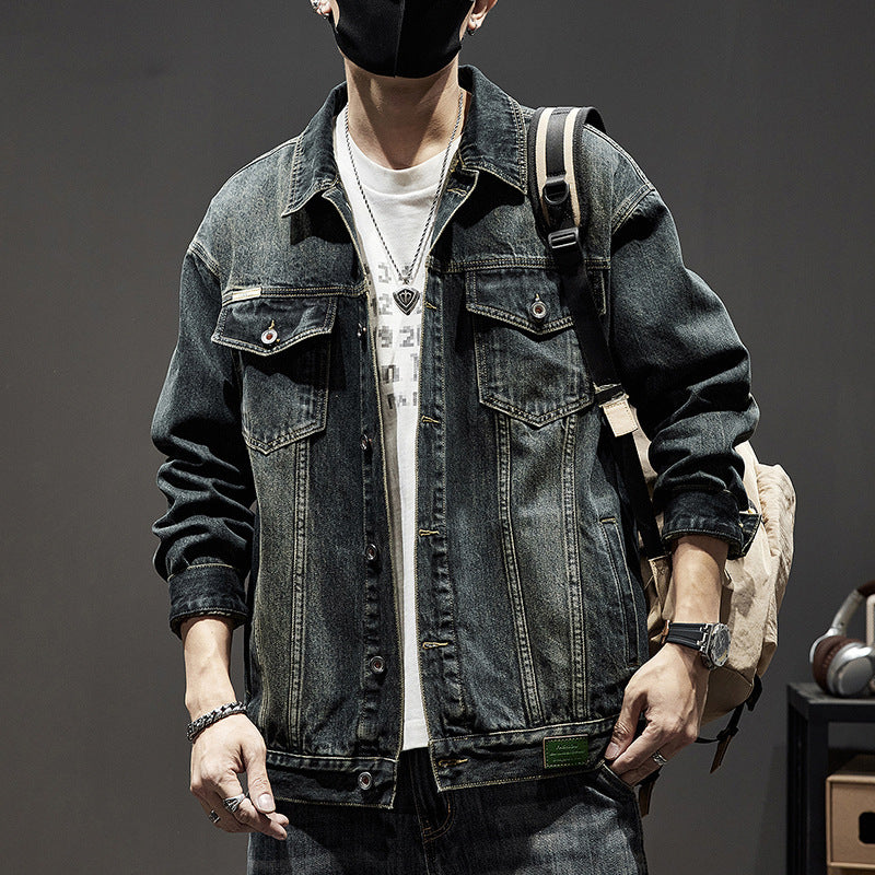 Heavy Industry Retro Denim Jacket Men - Kreeam