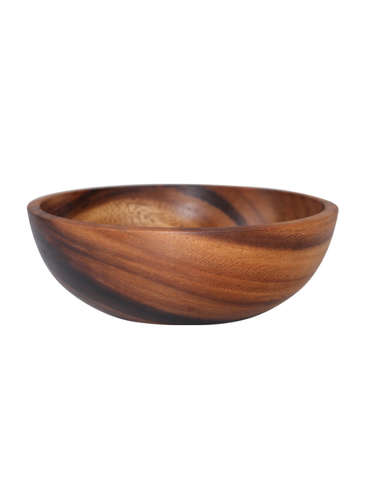 Kitchen Natural Wooden Bowl Household Fruit Bowl Salad Bowl For Home Restaurant Food Container Wooden Utensils Note The Size Hot - Kreeam
