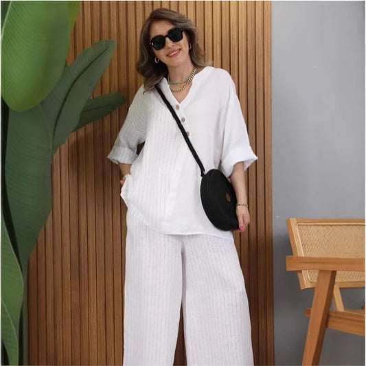 European And American Women's Clothing Casual Top Pants - Kreeam
