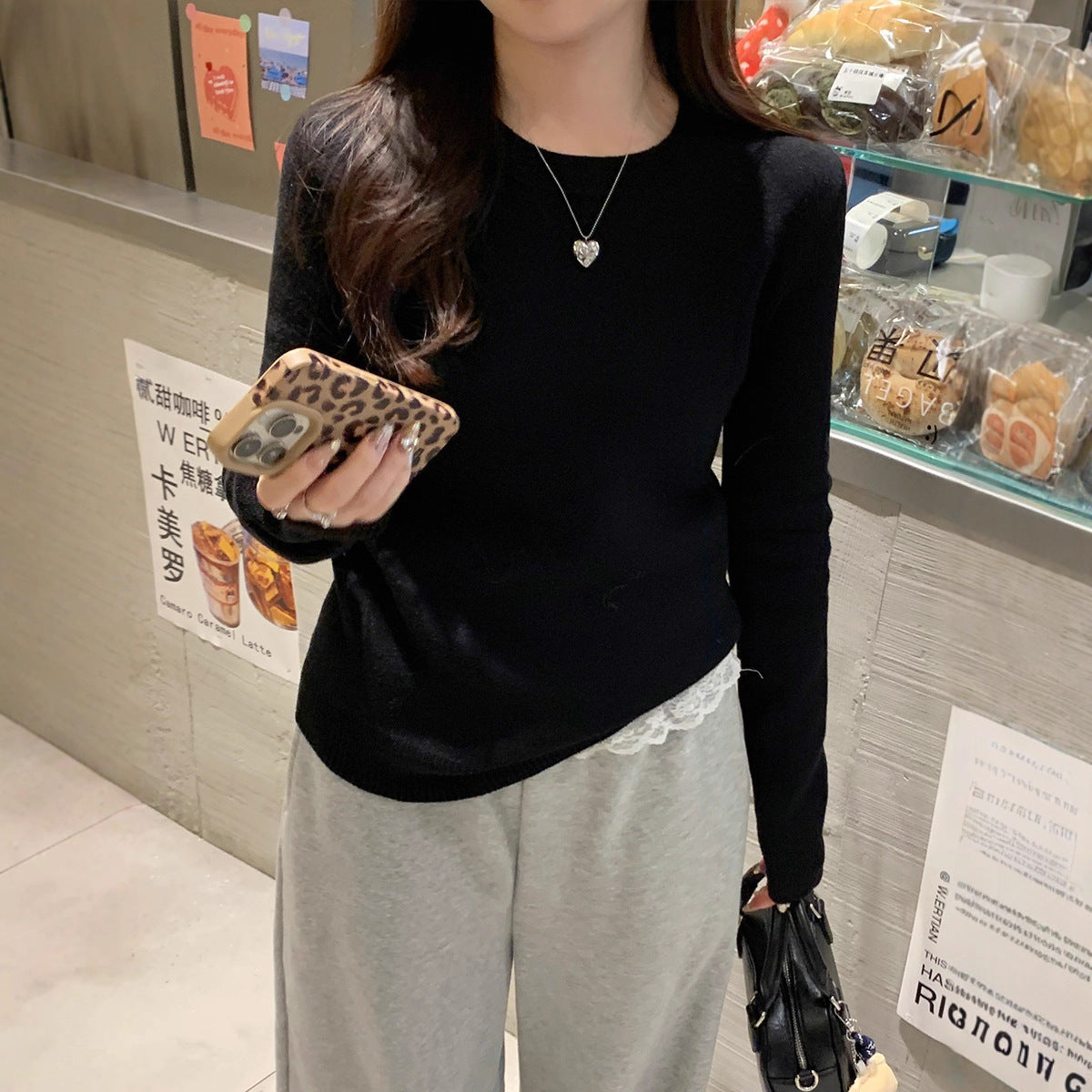 Round Neck Cashmere Sweater Women's Thick Retro - Kreeam